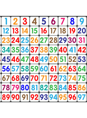 磁性数字卡片贴自粘黑板白板