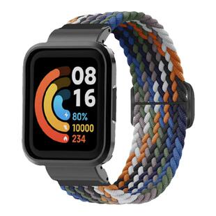 适用红米手表2表带尼龙编织金属滑扣替换带RedmiWatch3腕带watch1表链小米国际版青春版ins风弹力透气配件