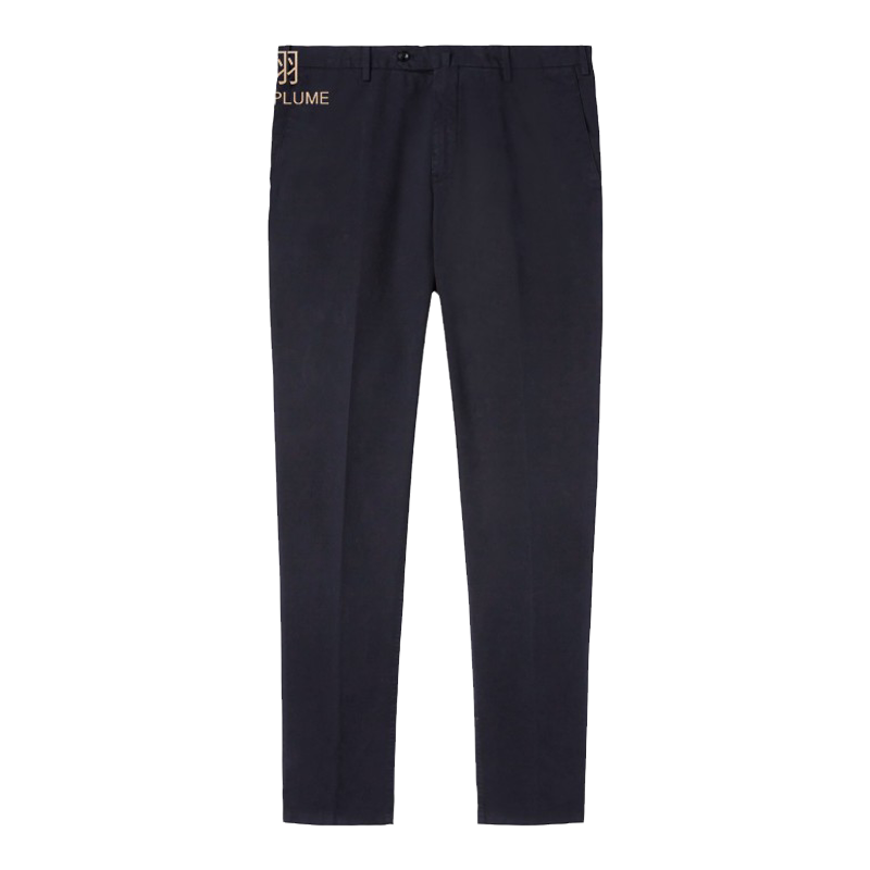 Loro Piana/诺悠翩雅男裤弹力棉料海军蓝色商务休闲长裤