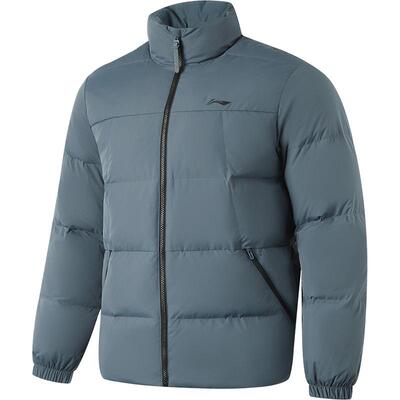 李宁男子短款羽绒服立领