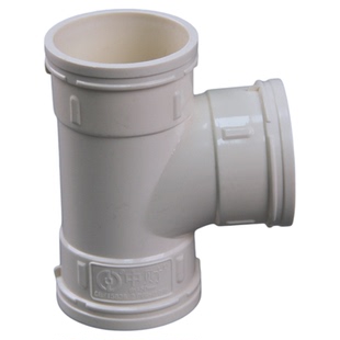 中财PVC-U排水管下水管管件配件 顺水三通75等径三通dn40dn200