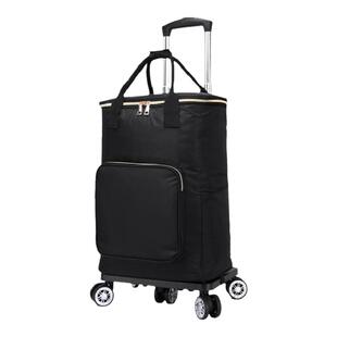 飞机轮买菜车家用拉杆车防水印花购物小拉车万向轮折叠便携购物车