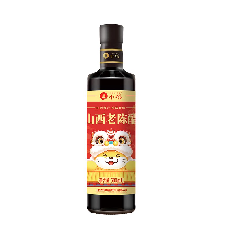 水塔山西老陈醋家用食用老陈醋6度酸凉拌饺子醋蟹醋500ml
