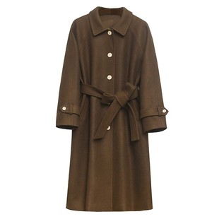 现货车厘子jk唐顿庄园长款大衣原创日系学院风秋冬加厚毛呢外套女