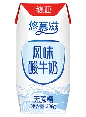 德亚悠慕滋风味国产酸牛奶无蔗糖206gx10礼盒早餐酸奶节日送礼