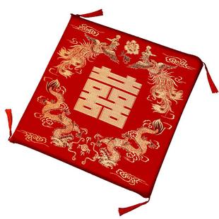 结婚跪垫一对坐福垫新婚新郎新娘婚礼磕头敬茶改口用的红色喜垫子