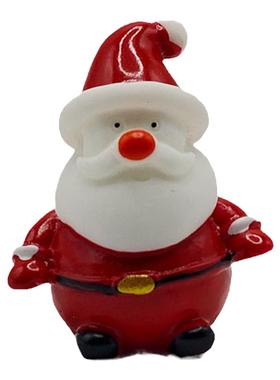 圣诞节卡通公仔胖圣诞老人雪人雪球小熊树脂桌面装饰摆件微缩场景