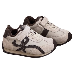 男童阿甘鞋2025秋冬季儿童加绒加厚运动鞋女童软底防滑保暖休闲鞋