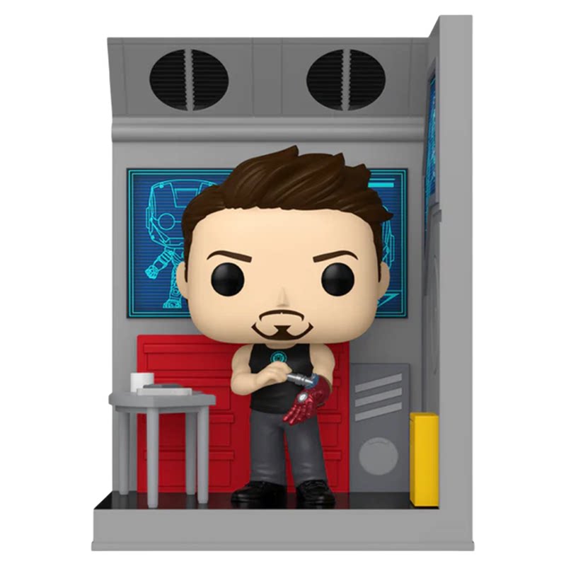 Funko POP漫威钢铁侠Iron Man周边托尼斯塔克实验室场景公仔手办