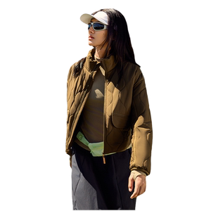 蕉下气绒外套夹克新款棉衣加绒菱格美式飞行员保暖似羽绒轻薄棉服