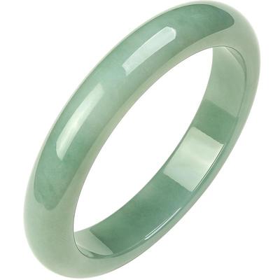 周大生天然翡翠手镯女豆种碧波平安镯子新年礼物送女朋友送妈妈