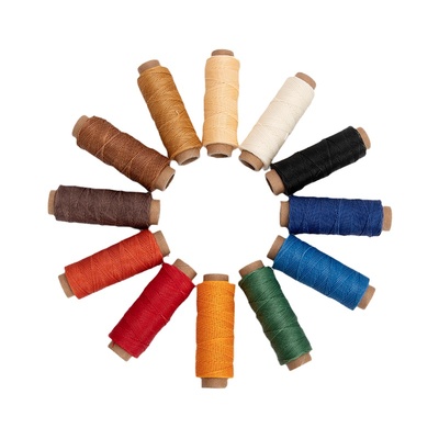 手工皮具手缝圆蜡线不散股