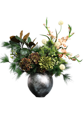 妖及新中式禅意陶瓷仿真花瓶摆件