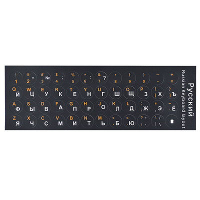 俄语键盘贴俄文键盘贴膜俄罗斯文电脑透明字母贴笔记本台式圆形