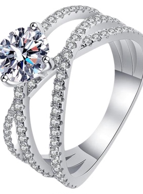 D色莫桑石钻戒三生三世轻奢时尚