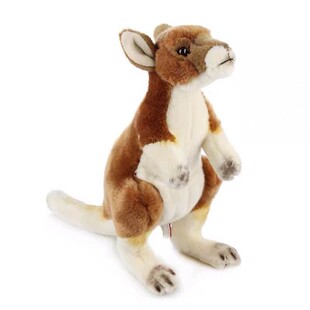 国家地理毛绒玩具仿真袋鼠摇手玩偶小公仔娃娃澳洲野生动物园礼物