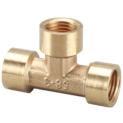 左圆右方黄铜三通四通接头配件