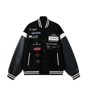 BJHG不计后果美式复古棒球服外套男款秋季运动休闲情侣夹克外套女