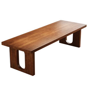 实木大板书桌家用客厅大长书桌椅组合长条桌工作台办公桌写字桌子