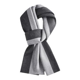 Jeep吉普保暖仿羊绒围巾男士冬季高档加绒护颈女围脖男生生日礼物