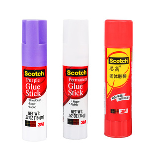 3M思高固体胶棒儿童幼儿园手工强力胶水不伤手无毒无甲醛可水洗白色紫色PVP变色胶学生用文具用品高粘度