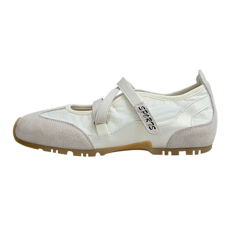 高梵诗果汁软糖运动芭蕾德训鞋女内增高浅口单鞋女魔术贴玛丽珍鞋