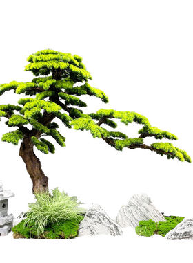 仿真松树室内装饰新中式