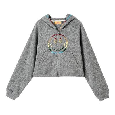 手工刺绣笑脸外套MICartsy