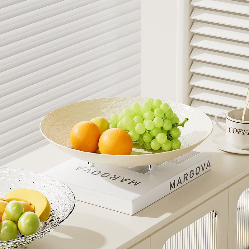 一座一忘新款客厅水果大容量感果盘高级家用透明收纳盘糖果零食