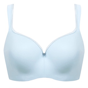 糖粒大码无痕内衣女薄款文胸大胸200斤胖mm胸罩聚拢防下垂调整F