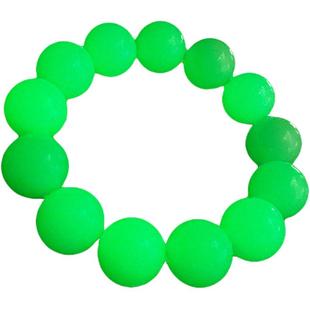 夜光石手链夜明珠散珠超亮发光萤石串珠天然莹石珠子荧光陨石手串