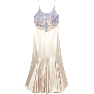 IT LOUIS SHENGTAO CHEN女装吊带连衣裙新款拼接镂空长裙254142XL