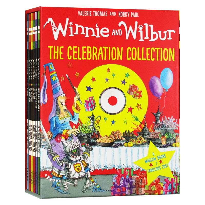 女巫温妮绘本故事集 英文原版 Winnie and Wilbur: the Celebration Collection 6书 2CD 儿童英语魔法故事章节书 进口原版书籍