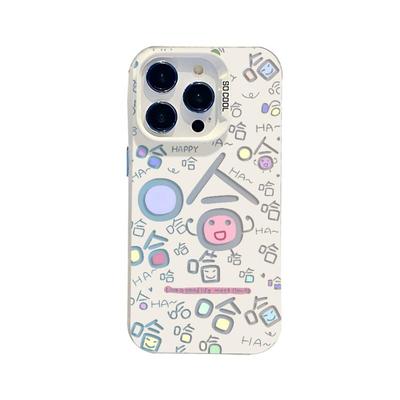 适用华为手机壳镂空满屏哈哈哈哈