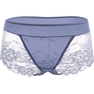 金三塔新品真丝中腰女桑蚕丝内裤