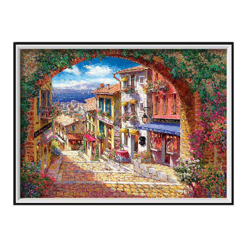 Cobble Hill建筑风景系列卡西斯咖啡馆拼图装饰画收藏版益智玩具