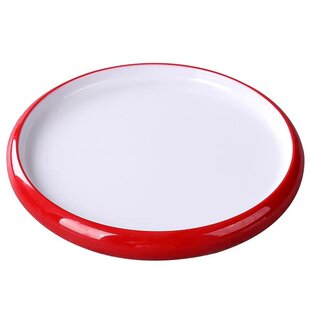 北欧密胺红白盘子仿瓷餐具酒店饭店菜盘商用圆形西餐厅平盘凉菜盘