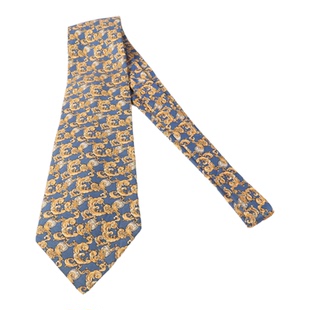 vintage中古意产品牌油画抽象卡通巴洛克提花刺绣百搭桑蚕丝领带