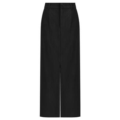 御姐天菜黑色开叉解构半裙