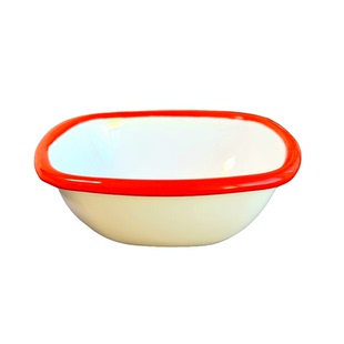 10cm搪瓷方碗 迷你蘸料碟 调料碗 宝宝辅食碗 老式 摔不碎釉下彩