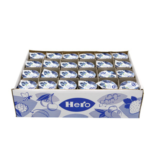 进口Hero英雄迷你小包装礼盒 0脂草莓蓝莓树莓杏果酱涂抹吐司面包