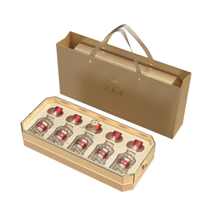 【官方授权】第八代五粮液五福临门小酒礼盒52度50mL*5瓶节日送礼