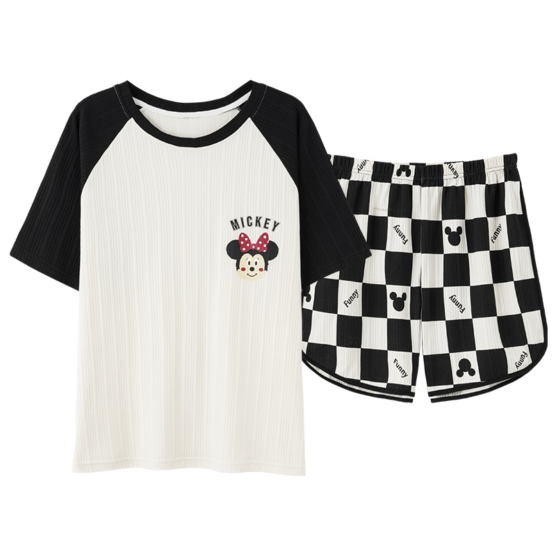 顶瓜瓜2022新款睡衣女夏季纯棉短袖短裤薄款卡通顶呱呱家居服套装