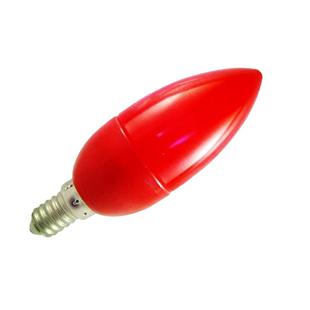 e14小螺口细丝口红色led灯泡神台蜡烛灯笼红光婚庆灯泡节能灯泡