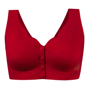 缇姿奴本命年内衣套装女妈妈文胸中老年人前开扣红色礼盒文胸内裤