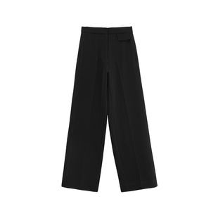 【商场同款】X--MOOM春季新款窄版高腰垂感显瘦直筒宽松休闲裤女