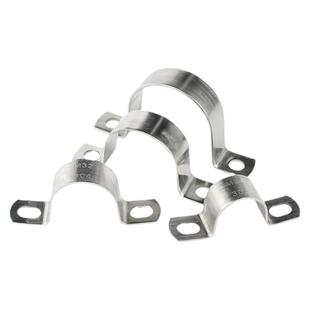 304不锈钢U型带连胶条骑马卡抱箍加厚方形卡管卡子钢管卡扣固定器