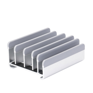 笔记本竖立式收纳支架铝合金ipad收纳架平板收纳置物架macbook电脑键盘竖立式收纳放置桌面双夹直立底座架