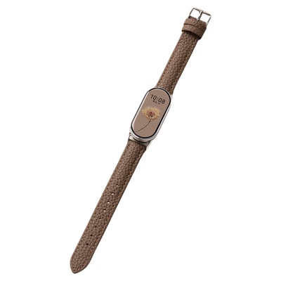 美派适用小米10荔枝纹皮革手环带