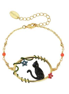 星月夜黑猫手链女款轻奢小众